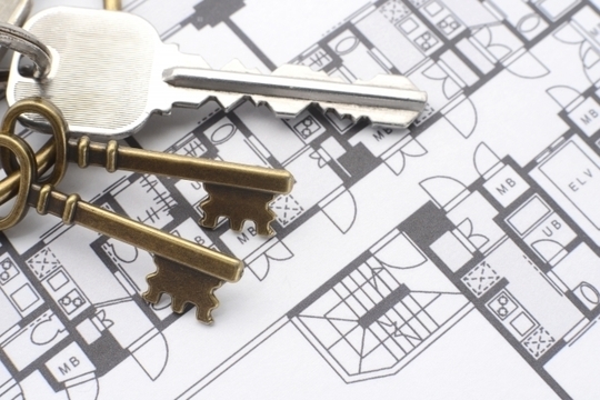 空き家の間取り図と鍵